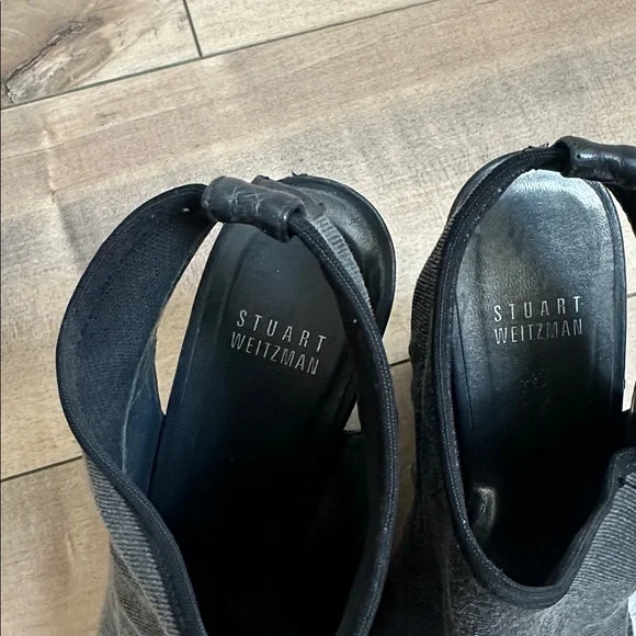 Stuart Weitzman Glover Stretch Wedge Platform Sandals Women's Sz 7.5